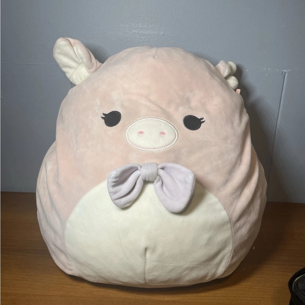 SQUISHMALLOWS Hettie the Pig Plush Pink Piggy Soft Stuffed Animal Toy 14”